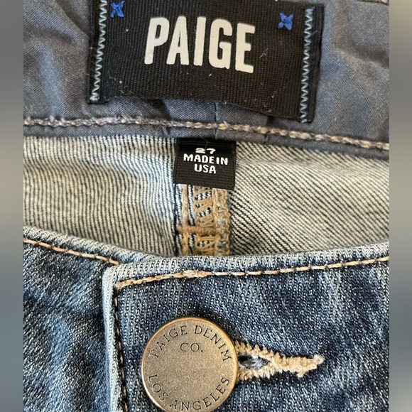 Paige cropped denim jeans, blue, Size 27 Excellent Condition - Picture 4 of 5